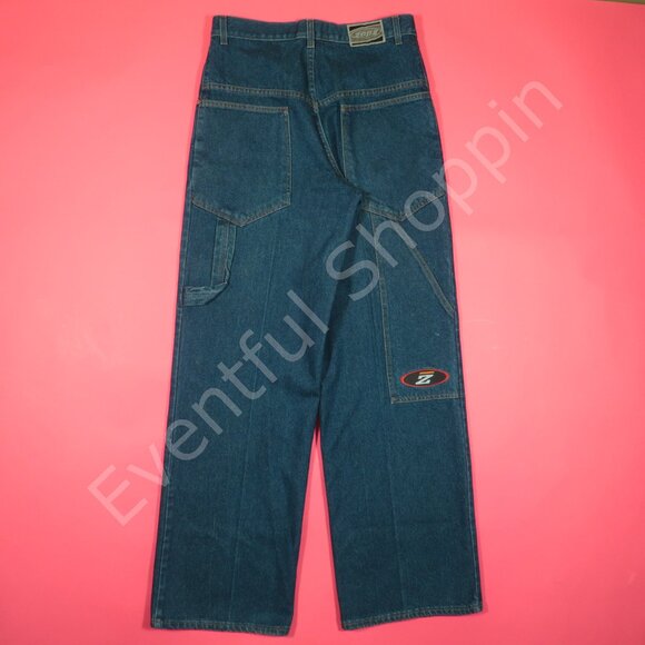 Zonz Jeans Mens 32 Blue Baggy Cargo Wide Leg 90s Skater Vintage - Picture 3 of 8